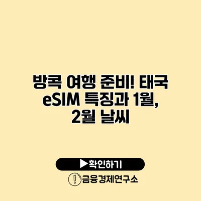 방콕 여행 준비! 태국 eSIM 특징과 1월, 2월 날씨