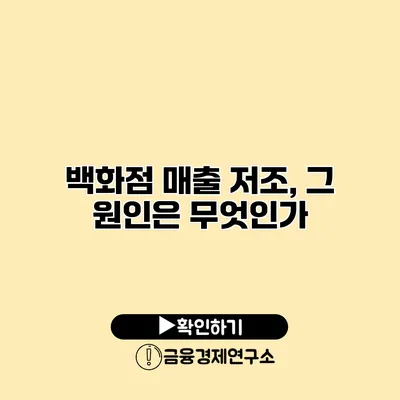 백화점 매출 저조, 그 원인은 무엇인가?