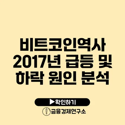 비트코인역사: 2017년 급등 및 하락 원인 분석