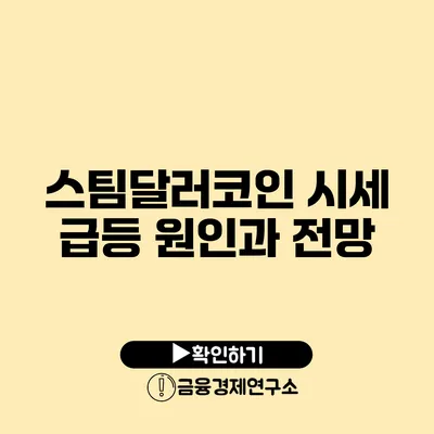 스팀달러코인 시세 급등 원인과 전망