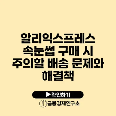 알리익스프레스 속눈썹 구매 시 주의할 배송 문제와 해결책