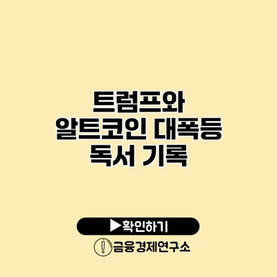 트럼프와 알트코인 대폭등 독서 기록