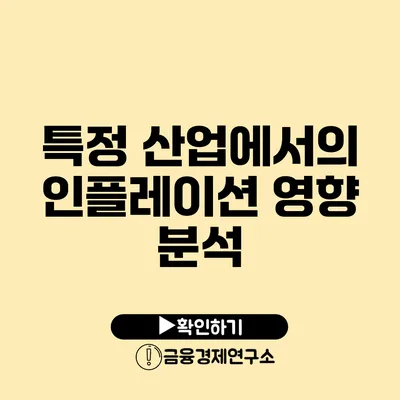 특정 산업에서의 인플레이션 영향 분석