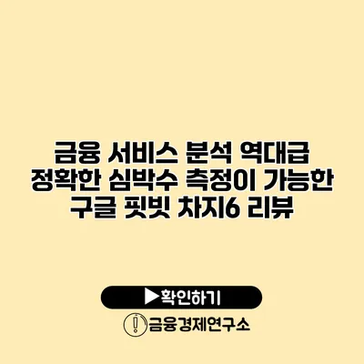 금융 서비스 분석 역대급 정확한 심박수 측정이 가능한 구글 핏빗 차지6 리뷰