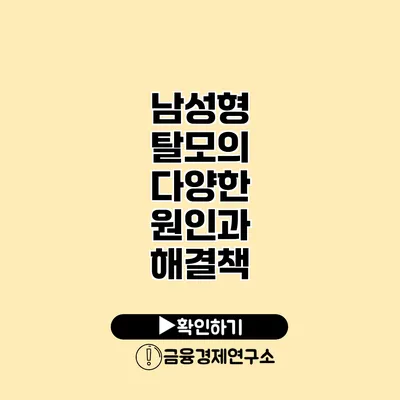 남성형 탈모의 다양한 원인과 해결책