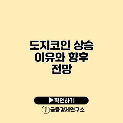 도지코인 상승 이유와 향후 전망