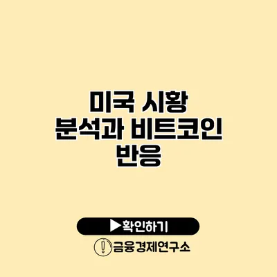 미국 시황 분석과 비트코인 반응