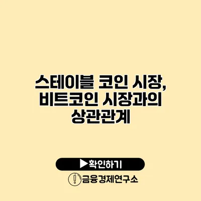 스테이블 코인 시장, 비트코인 시장과의 상관관계