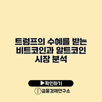 트럼프의 수혜를 받는 비트코인과 알트코인 시장 분석